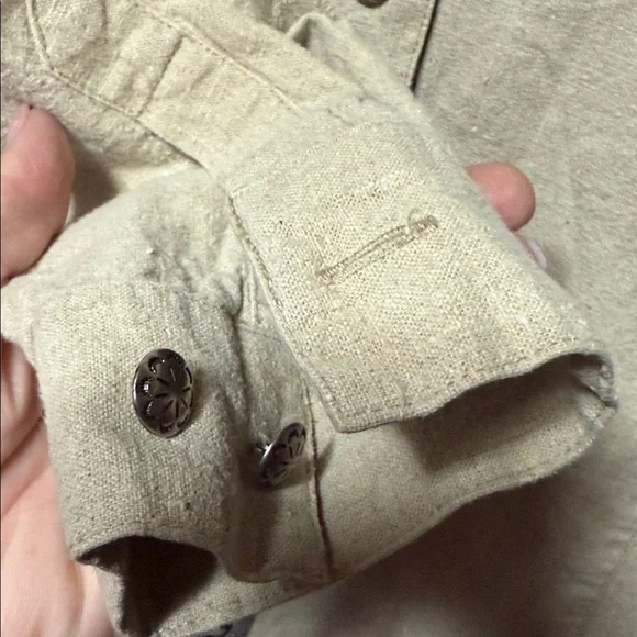 Vintage Wrangler Women's Tan  Embroidered long sleeve western shirt - Picture 5 of 6